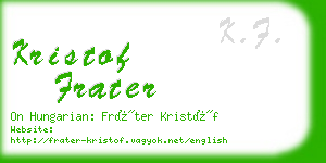 kristof frater business card